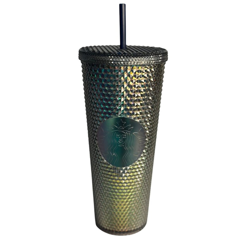 Starbucks Cold Cup Tumbler Iridescent‎ UGA Georgia Bulldogs Studded Venti 24oz